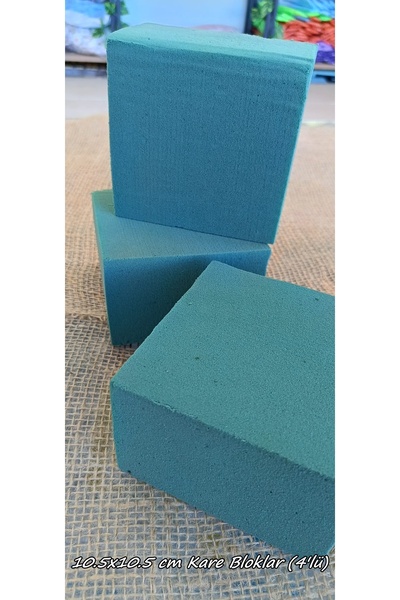 hobidaşım Kare Oasis Çiçek Süngeri Blok (10.5x10.5 cm) - 4'lü Set