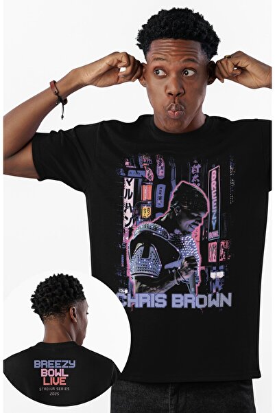 Fuddy Moda Унисекс Breezy Bowl Live Neck Printed Black T-shirt, прекалено гол...