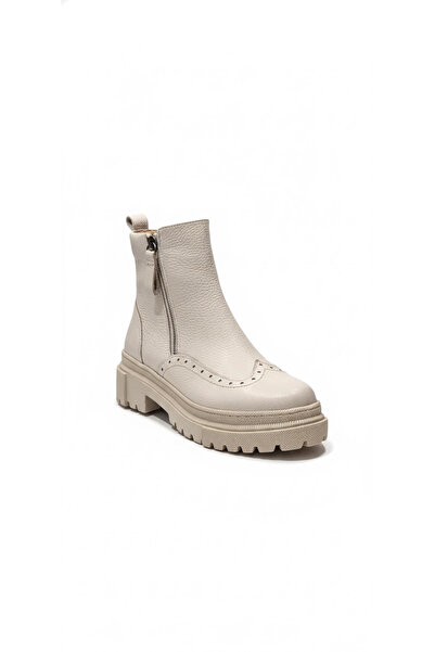Ustalar Ayakkabı Çanta Bej Kadın Hakiki Deri Bot 074.614