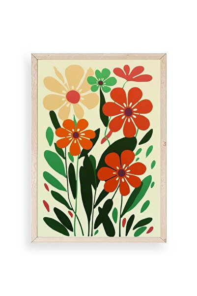 CT STONES Flower Wooden Framed Painting