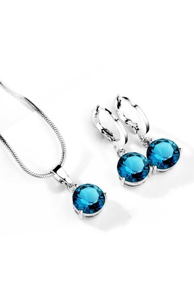 MePrecious Set bijuterii Dots Royal Blue Peacock