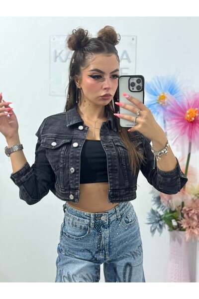 KATYDEA STORE Grey Denim Jacket Alis