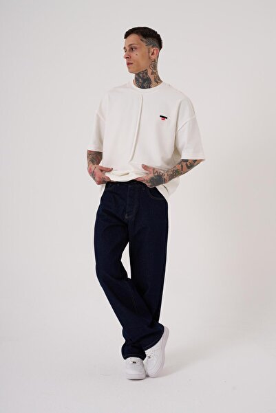 Machinist Ανδρικό παντελόνι τζιν με χαλαρή εφαρμογή, σκούρο μπλε