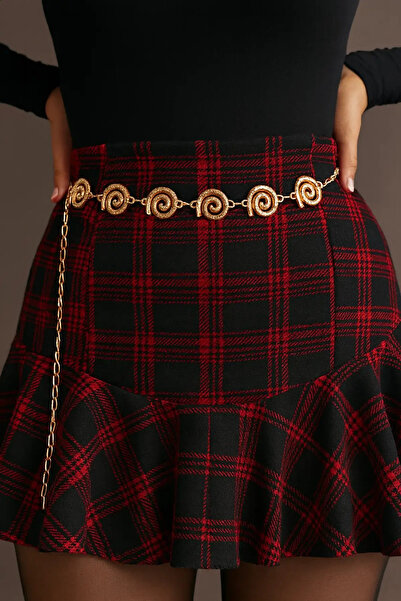 Mutenaura Gold Color Women's Chain Belt Adjustable