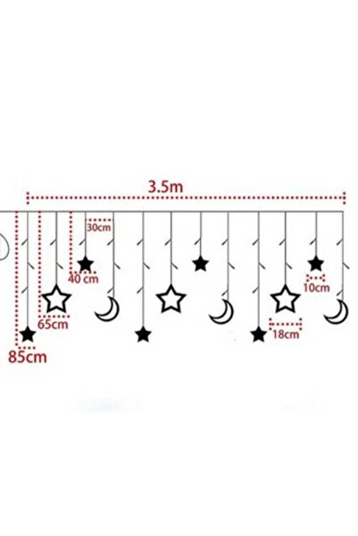Generic 3.5M Ramadan Light For Home Decoration Star And Moon Shaped Led Light For Indoor Outdoor Decoration