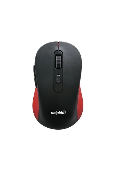 Salpido Wireless Dual-Mode Mouse SAL-BTM3, Full Size Red Battery Included-Toggle the bottom switching mode