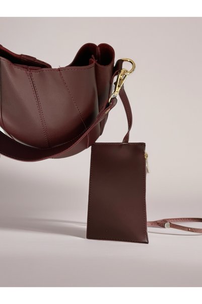 VELLA BAG Burgundy hand and shoulder bag