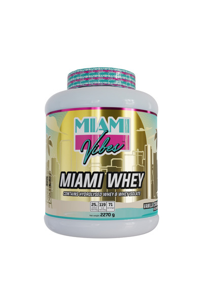 Miami Vibes Miami Whey Protein 2270g, powder, Miami Vibes, Whey Protein, Vanilla