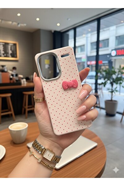 MustCase Xiaomi Redmi Note 13 pro Plus 5G Kılıf Pembe Puantiyeli Fiyonk Detay...