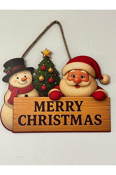 By Ayşegül Merry Christmas Kapı Süsü /Duvar Dekoru