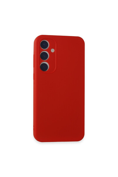 AKSEFİZZ حافظة سامسونج جالاكسي A55 5G سيليكون أول - أحمر