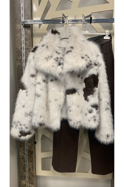 günay boutıque Trend Patterned Faux Fur