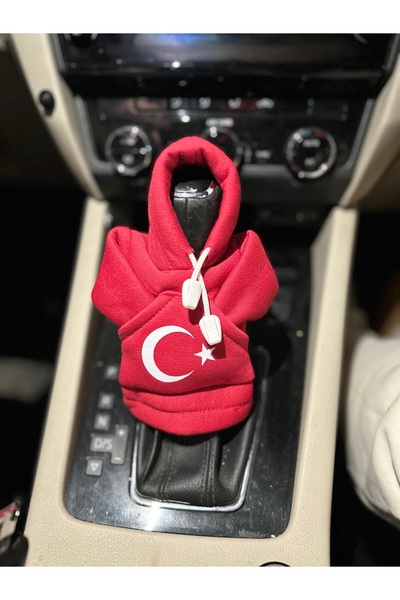 sahmeran oto aksesuar türk bayraklı Hoodie - Araç Vites Kıyafeti - Vites Pola...