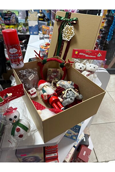 u-toys Yılbası hediye kutusu kaliteli set hedıye kutusu ıle bırlıkte 10 lu set