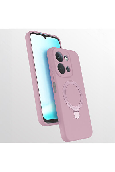 UnDePlus Xiaomi Redmi 15C Kılıf M-safe Şarj Özellikli Standlı Silikon Samara Kapak