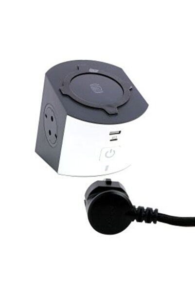 Legrand MULTISCH 2X2P+T IND USB 2M B/N