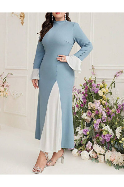 Sheya Rochie midi Shein Curve+, albastru