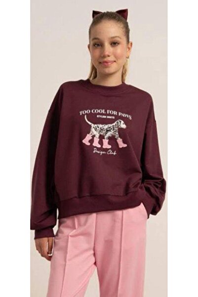 LOCO LOCO KIDS LocoLoco Hanorac Dalmatian pentru fete tricou 9-14 ani PURPLE