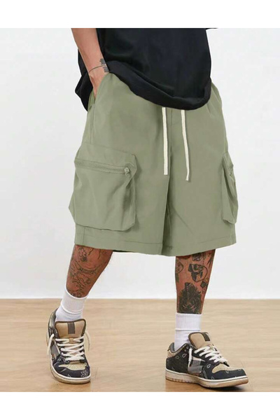 Sheya Pantaloni 3/4 Shein, verde