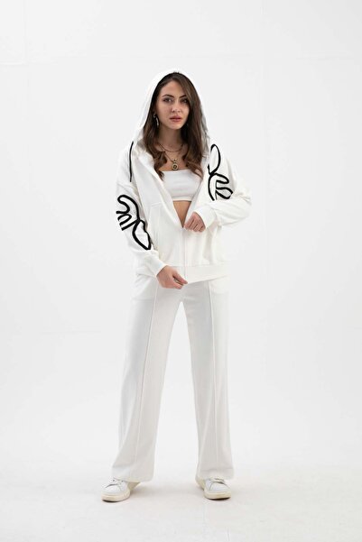 VELİZADE Σετ φόρμας με 3 κλωστές, κεντημένο, με ελαστική μέση, άνετο μοντέλο,...