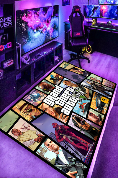 RUGRUMBA Kaymaz Taban Makinede Yıkanabilir Gaming Oyuncu Playstation Xbox Gam...