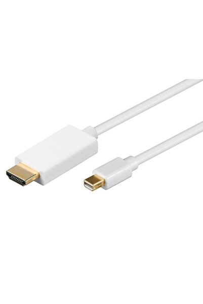 OEM Cablu mini DISPLAYPORT - HDMI, 1.8m, alb, calitate superioara, mufe aurite