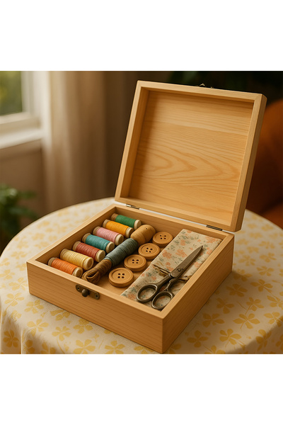 Cady One صندوق تخزين خشبي مع غطاء علوي قابل للقفل لتخزين الإمدادات المختلفة، مثالي للمنزل والمكتب.