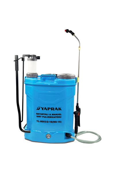 YAPRAK 16L Akülü ve Manuel Kollu Sırt Tipi İlaçlama Pompası 16 Litre