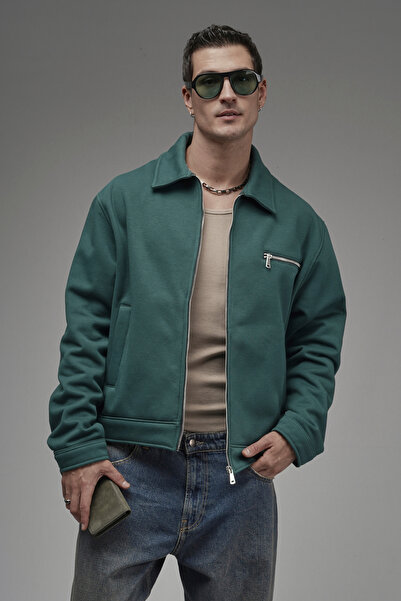 Butik Trend Biz Jachetă Regulară pentru bărbați cu fermoar în interior cu căp...