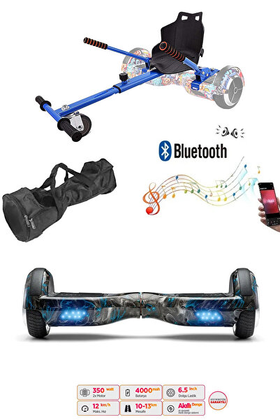 CityMate Elektrikli Kaykay Scooter Hoverboard Akıllı Denge 6.5 Inch + Hover Kart + Çanta EXTREM PAKET D18