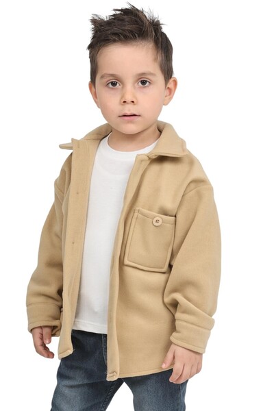 ERDEM KIDS Boys-Girls Unisex Cotton Daily-Casual Winter Fleece Jacket Shirt