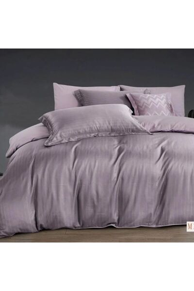 Reiashn مفرش تينسل سايكورا قطن 100% لون موف صيفي مفرد ونصف