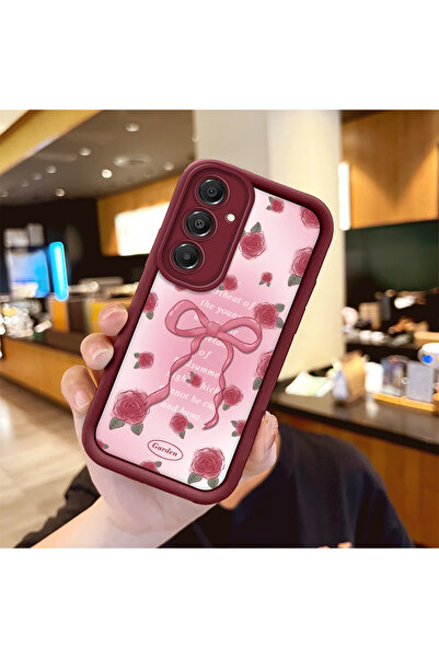 ucuc حافظة حماية من السيليكون باللون الأحمر الداكن متوافقة مع هاتف سامسونج جا...