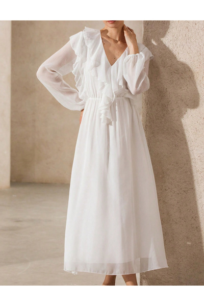 Sheya Rochie maxi Shein, alb