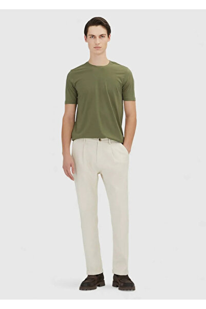 Ramsey Khaki Plain Crew Neck T-Shirt