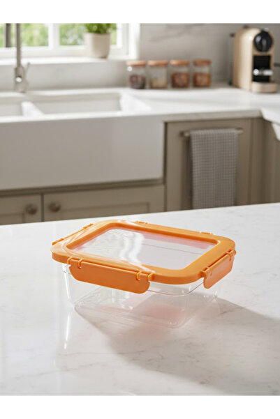 HCB EV AKSESUARLARI 1 Lt Lockable Lid Storage Container - Orange