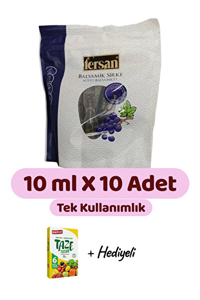 KMS HOME Fersan Tek Kullanımlık Balsamik Sirke 10 ml x 10 Adet