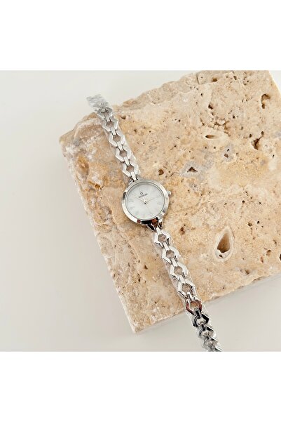 Vesce Atelier Brisa Silver Watch White
