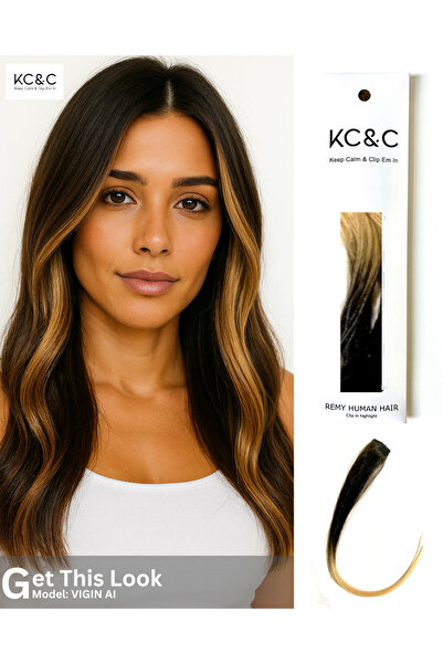 keep calm & Clip Em In - Black To Blonde Ombre Hair Highlight Luxury Remy Sin...