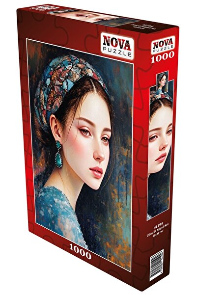 Nova Puzzle لغز الفتاة ذات الأقراط الزمردية 1000 قطعة - صورة شخصية