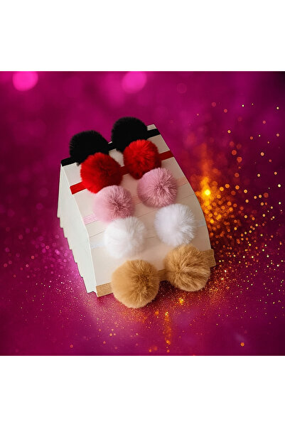 ESES BEBE Girl's Baby Pompom Bandana Set of 5