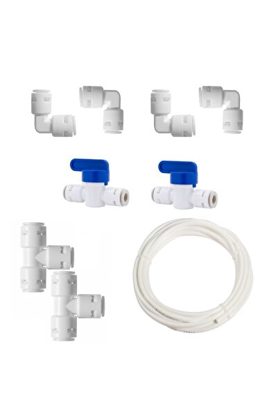 AQUAFLO 4 Adet Quick L Dirsek 2 Adet Ara Vana 2 Adet Quick T ve 10 Metre hortum