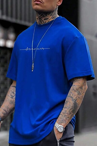 trendypassion Erkek Dreamer Baskılı Oversize majica