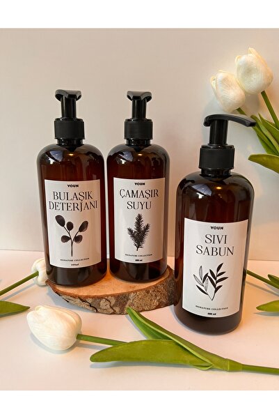 VOUN SCENTED CANDLE organic soy wax Bulaşık Deterjanı - Çamaşır Suyu - Sıvı S...