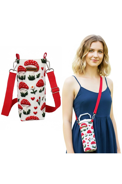 woodycord 1 Liter 3D Mushroom Thermos Flask Cover