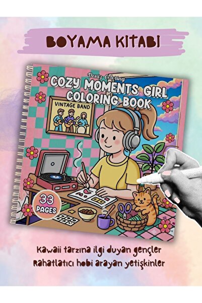 deniz9 Cozy Moments Girl Boyama Kitabı