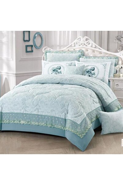 Reiashn Aline Lace Tiffany Color 8-Piece Summer Double Bedspread
