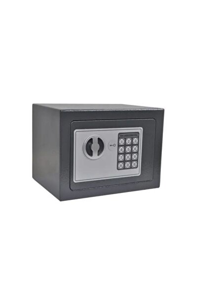 OEM Metal steel safe with electronic lock and key, 23 x 17 x 17 cm