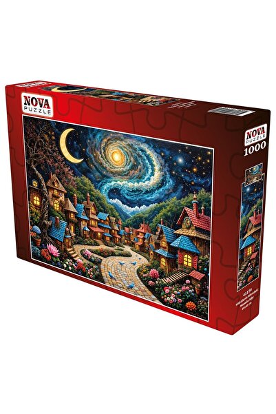 Nova Puzzle لغز القرية الخيالية تحت النجوم - 1000 قطعة - رائع
