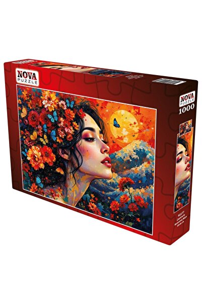 Nova Puzzle 1000 Piece Flowers Surrounded Dream Puzzle - Woman and Flowers